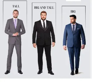 Retailer outsize mens suits