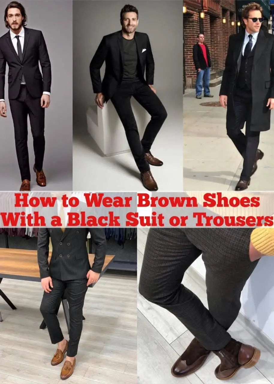 How to Wear Black Pants with Brown Shoes  Black pants brown shoes, Black  suit brown shoes, Grey suit jacket