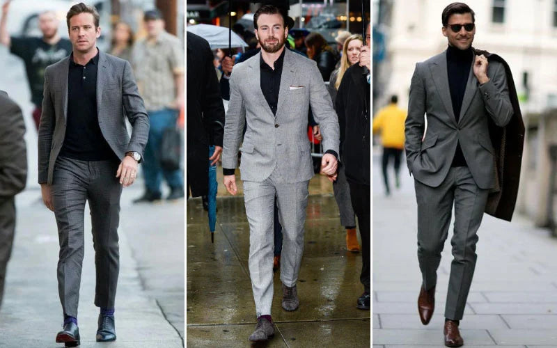 Grey Chinos with Black Suede Oxford Shoes Smart Casual Outfits (2 ideas &  outfits)