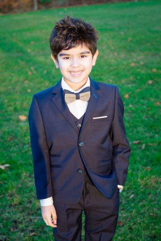 Boys slim fit deals navy suit