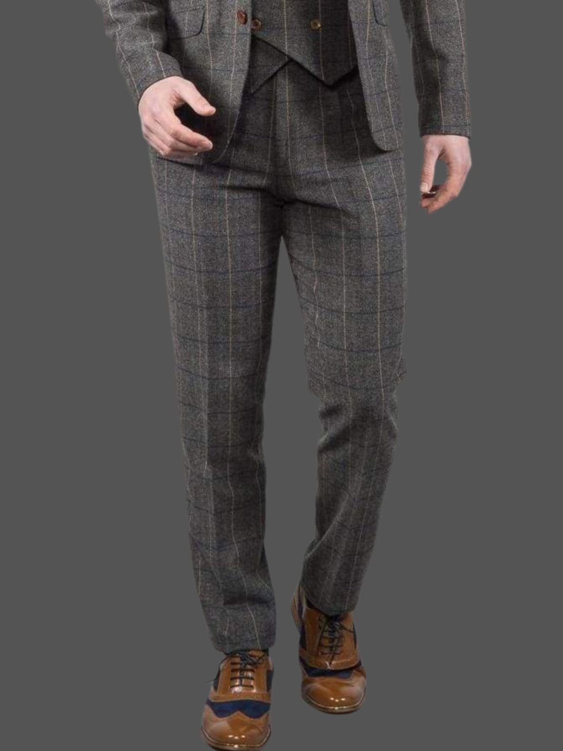 Mens skinny tweed on sale suit