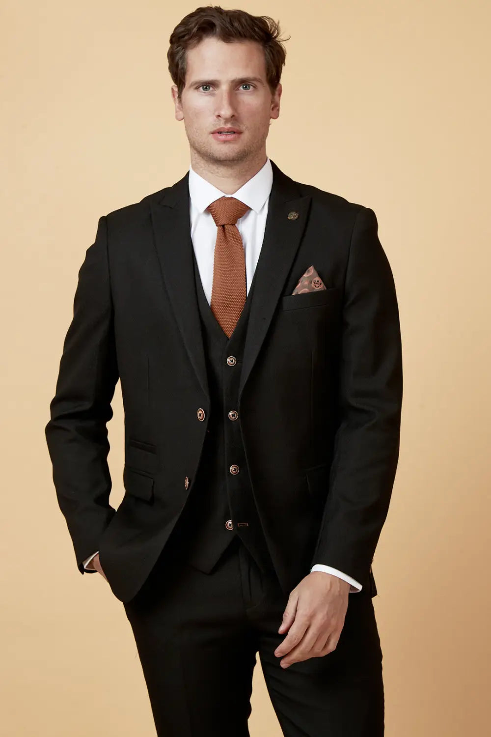 MAX Black Three Piece Suit – Marc Darcy