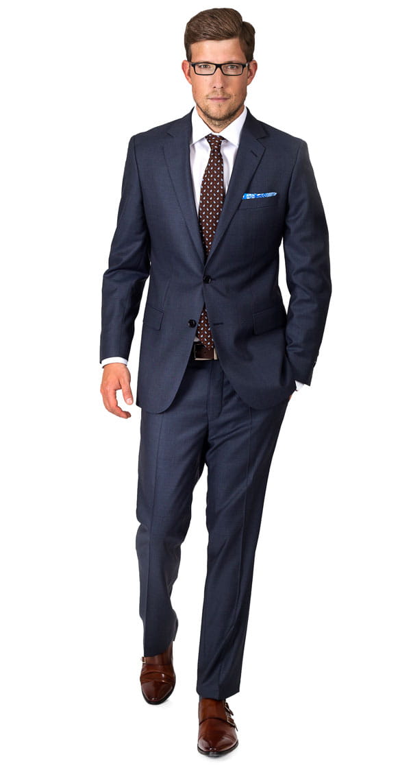 Premium Charcoal Blue Suit - Oliver Wicks