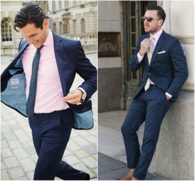 dark blue suit and pink shirt,Up To OFF 68%