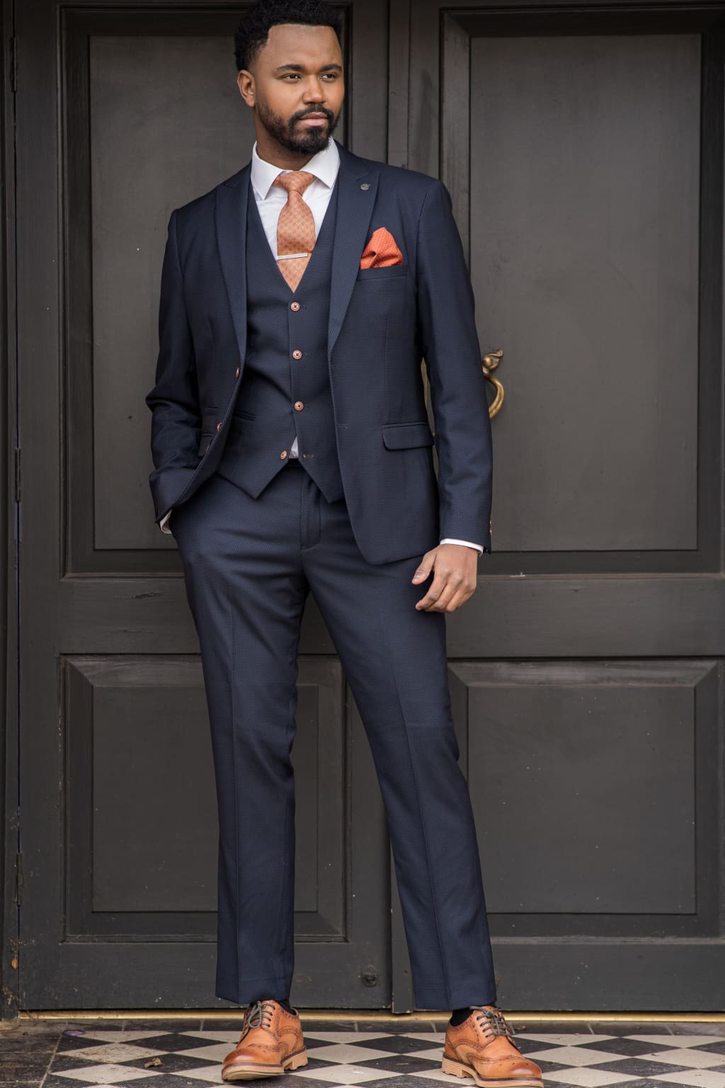 Marc darcy navy store suit