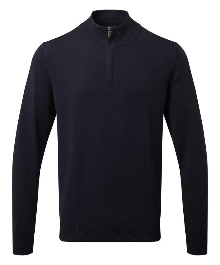 Asquith & Fox ¼ Zip Knitted Sweater - Knitwear