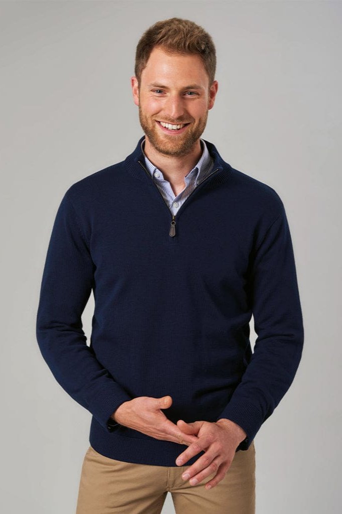 Brook Taverner Dallas 1/4 Zip Neck Sweater - Knitwear