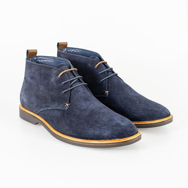 Cavani Sahara Men’s Leather Boots - Navy / UK7 | EU41 - Boots