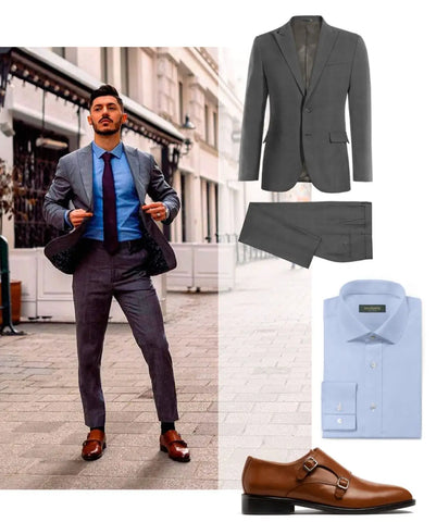 How to Wear Grey Pants and Brown Shoes?