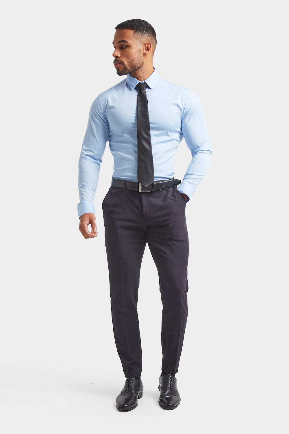 Athletic Fit Dress Shirt in Light Blue - TAILORED ATHLETE - USA