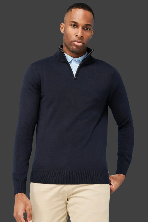 Henbury ¼ Zip Knitted Jumper