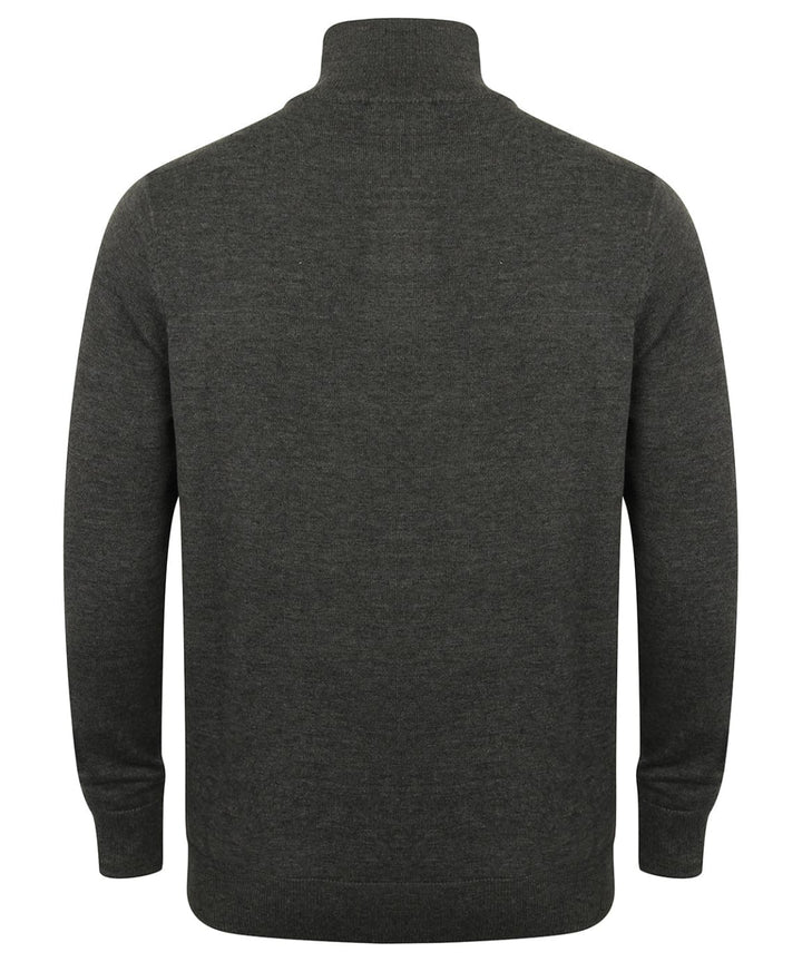 Henbury ¼ Zip Knitted Jumper - Knitwear