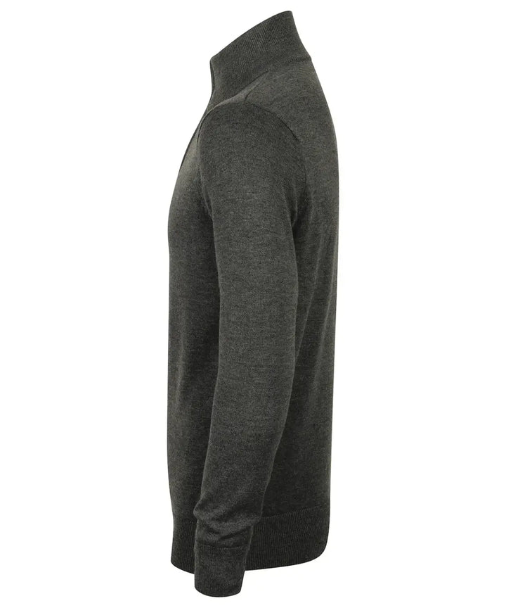 Henbury ¼ Zip Knitted Jumper - Knitwear