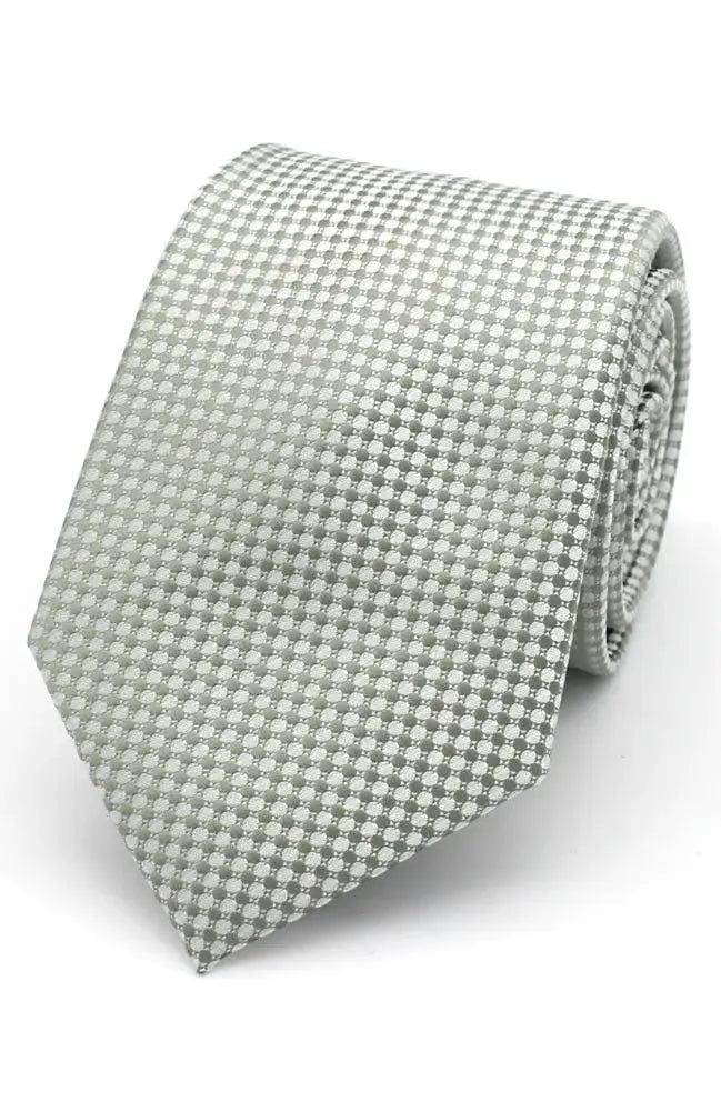 LA Smith Textured Plain Woven Wedding Poly Tie - Sage - Accessories