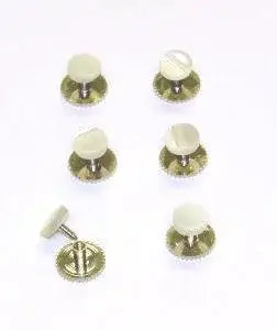 LA Smith Chrome Pearl Dress Shirt Studs - Accessories