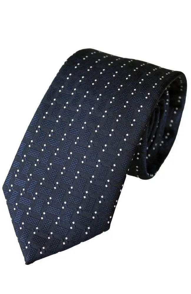 L A Smith Navy Geo Poly Tie - Accessories