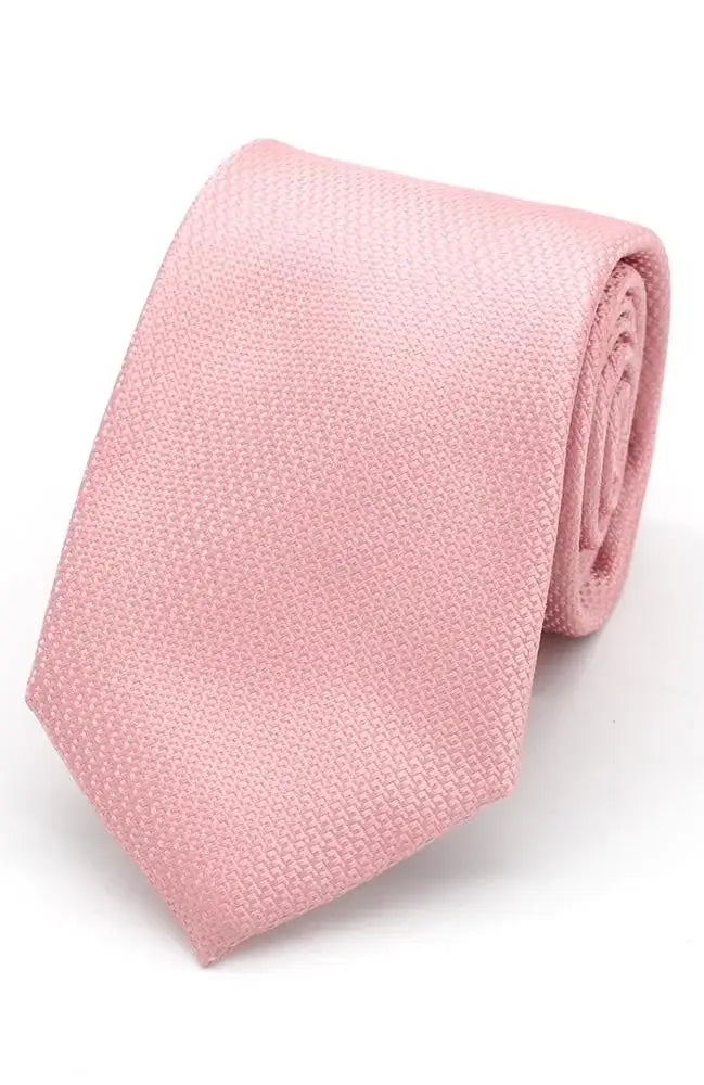 L A Smith Plain Textured Tie - Accessories