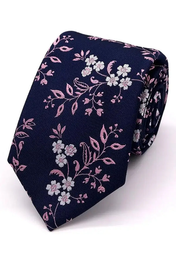 LA Smith Leafy Floral Woven Wedding Poly Ties - Accessories