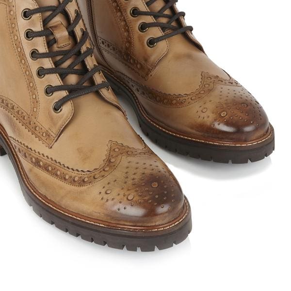 London Brogue Billy Tan Men’s Boots - Boots