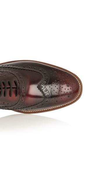 London Brogue Gatsby Brogue Bordo Men’s Shoe - Shoes