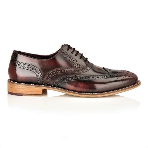 London Brogue Gatsby Brogue Bordo Men’s Shoe - Shoes