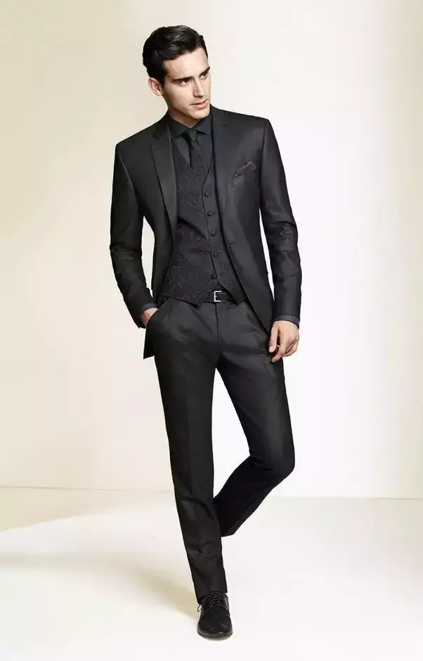 How to wear a black shirt with a black suit - Quora