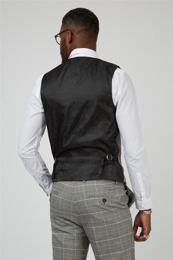 Marc Darcy Kelvin Silver Single Breasted Waistcoat - Suit & Tailoring