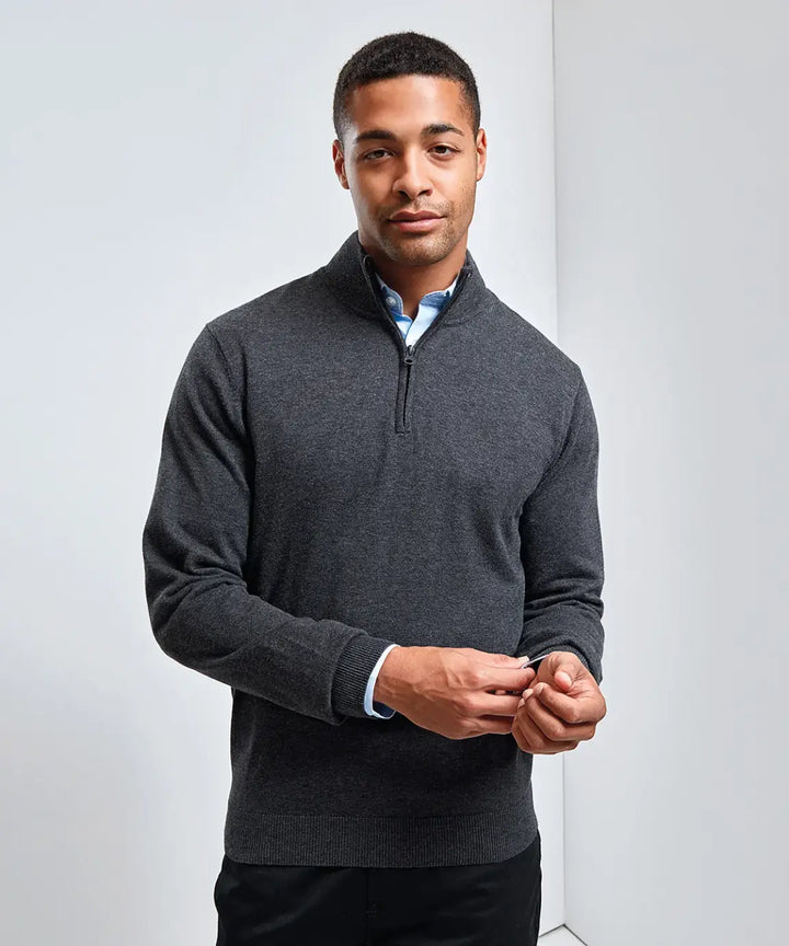 Premier ¼ Zip Knitted Sweater - Knitwear