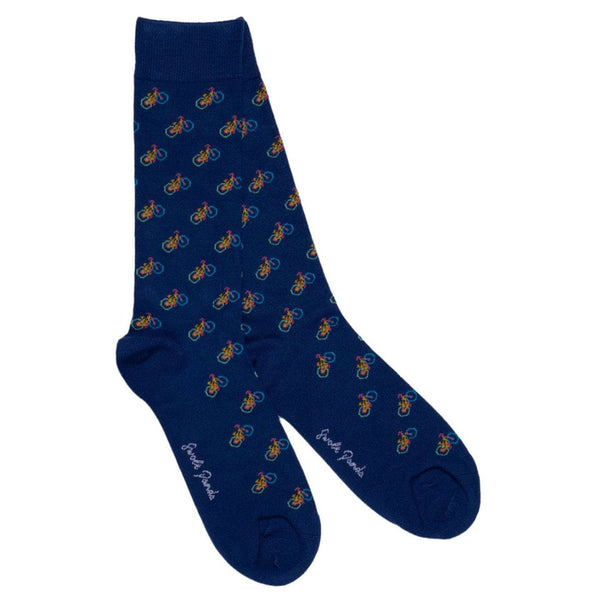 Blue Bicycle Bamboo Socks (Comfort Cuff) - UK 7-11 (US 8-12 / EU 40-47) - Socks