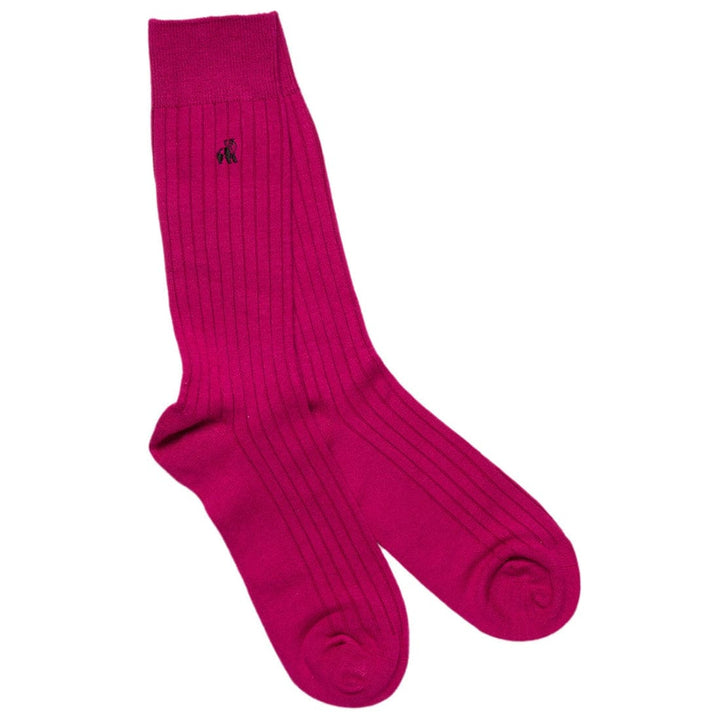 Cerise Bamboo Socks (Comfort Cuff) - UK 7-11 (US 8-12 / EU 40-47) - Socks