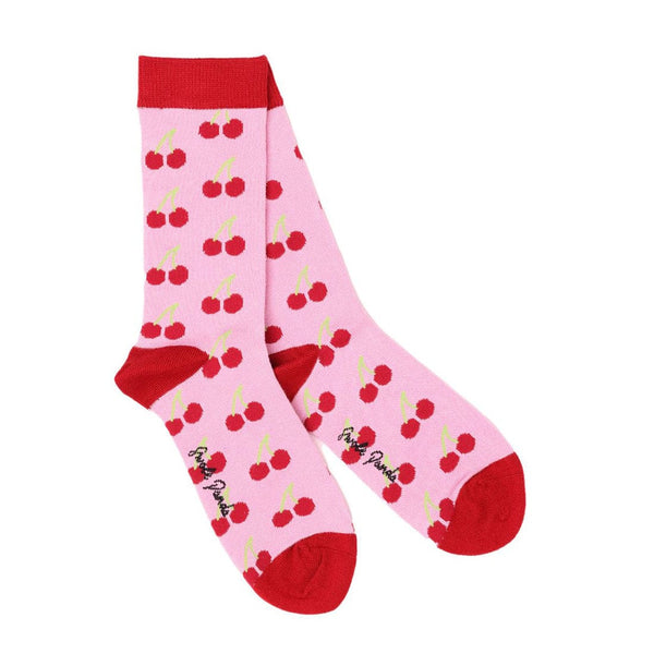 Cherry Bamboo Socks - UK 4-7 (US 5-7.5 / EU 37-40) - Socks