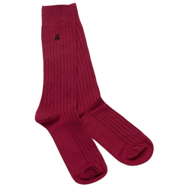 Deep Burgundy Bamboo Socks (Comfort Cuff) - UK 7-11 (US 8-12 / EU 40-47) - Socks