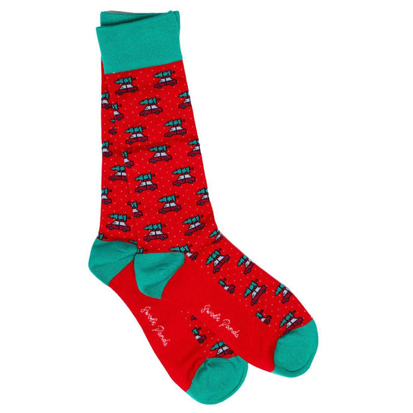 Driving Home for Christmas Bamboo Socks - UK 7-11 (EU 40-47 / US 8-12) - Socks