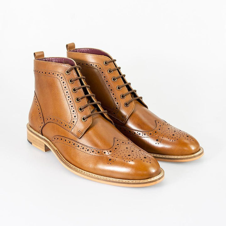 Cavani Holmes Tan Mens Leather Boots - UK7 | EU41 - Boots