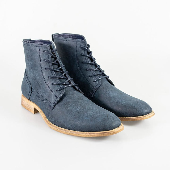 Cavani Huricane Navy Mens Leather Boots - UK7 | EU41 - Boots