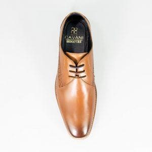 Cavani John Tan Mens Leather Shoes - Shoes