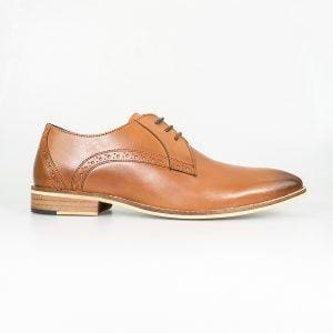 Cavani John Tan Mens Leather Shoes - Shoes