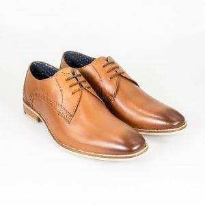 Cavani John Tan Mens Leather Shoes - UK6 | EU40 - Shoes