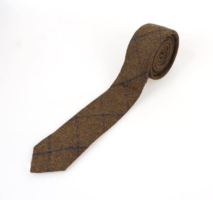 Tobacco Check Tweed Tie Set - Accessories