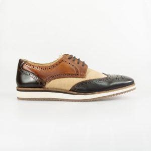 Cavani Mandu Brown/Tan Mens Shoe - Shoes