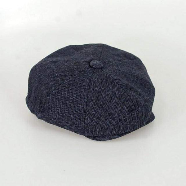 Cavani Martez Navy Baker Boy Flat Cap - Accessories