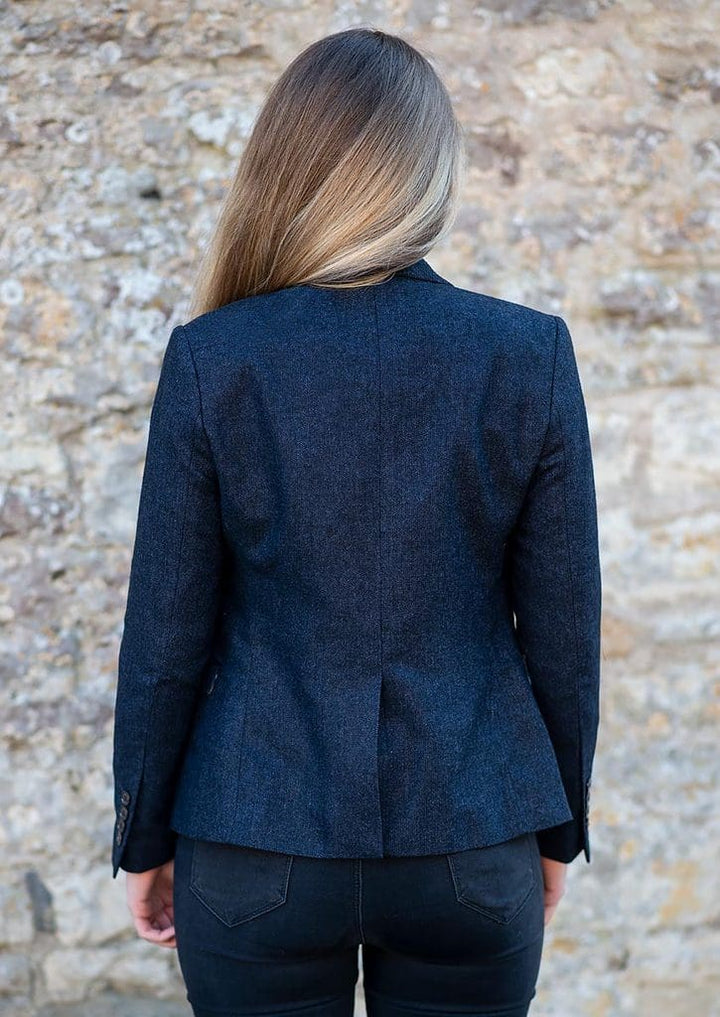 Cavani Martez Navy Womens Tweed Blazer - Suit & Tailoring