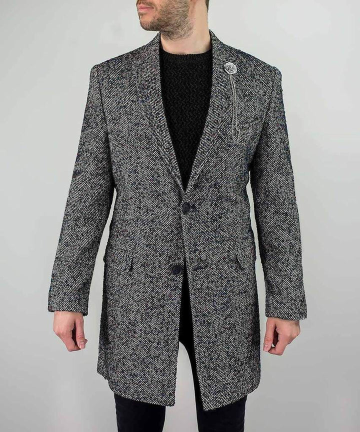 Cavani Oliver Grey Overcoat - Coats