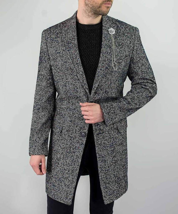 Cavani Oliver Grey Overcoat - Coats