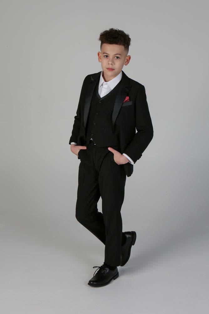 Device - Boy’s Harry Black Three Piece Suit - boys suits