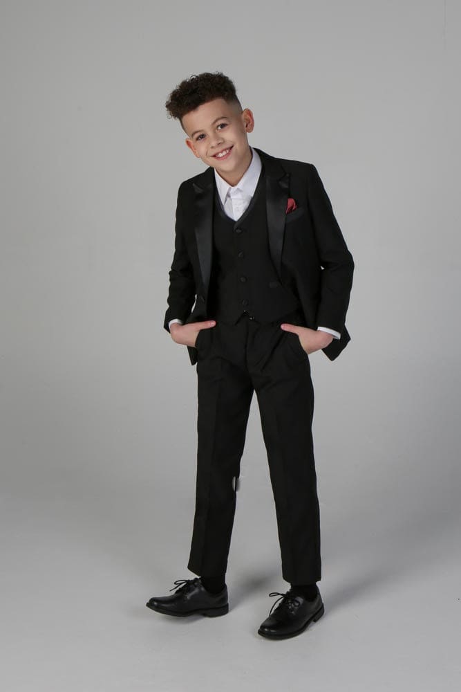 Device - Boy’s Harry Black Three Piece Suit - boys suits