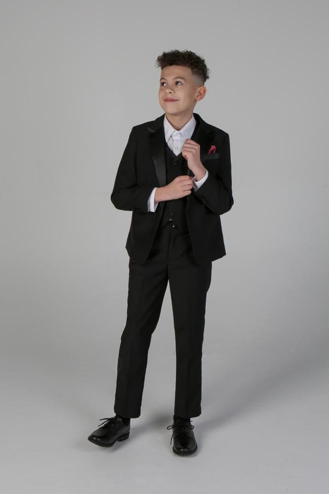 Device - Boy’s Harry Black Three Piece Suit - boys suits