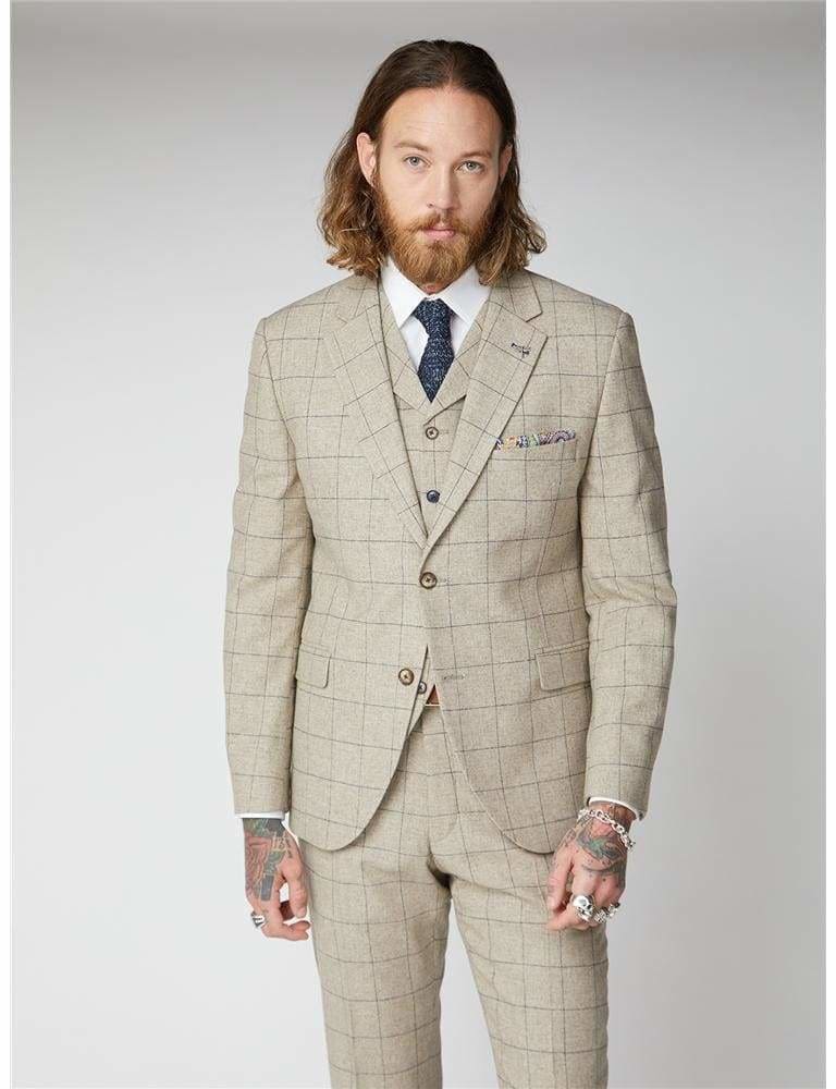 Beige sales tweed suit