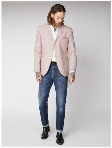 Gibson Pink Seersucker Striped Blazer - Suit & Tailoring