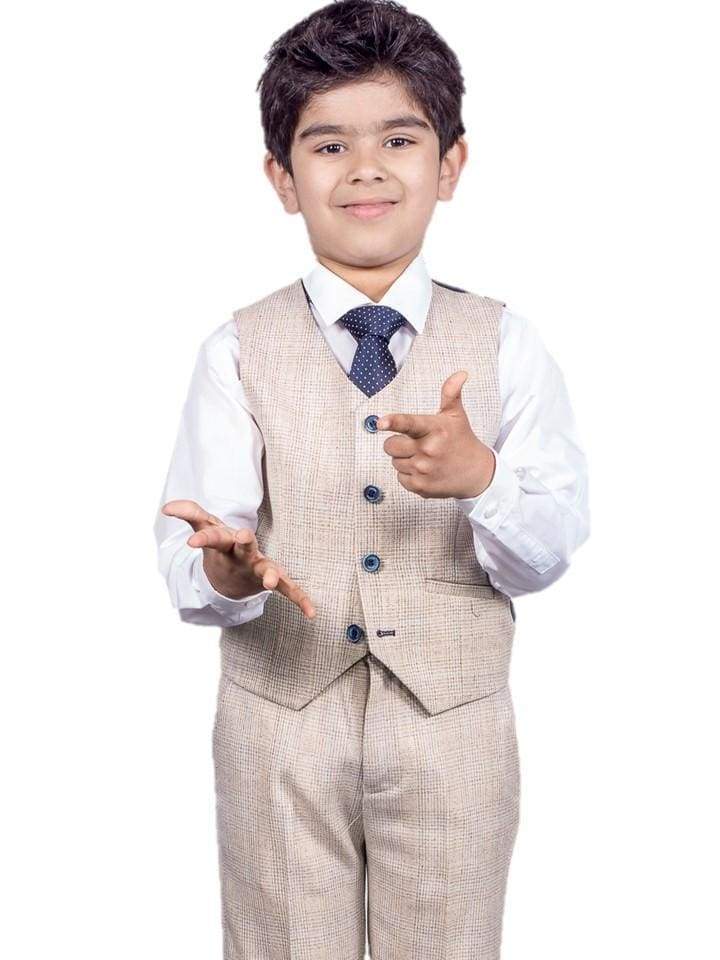 Boys 2025 cream waistcoat